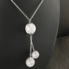 Collier cascade bulles de zircons blancs